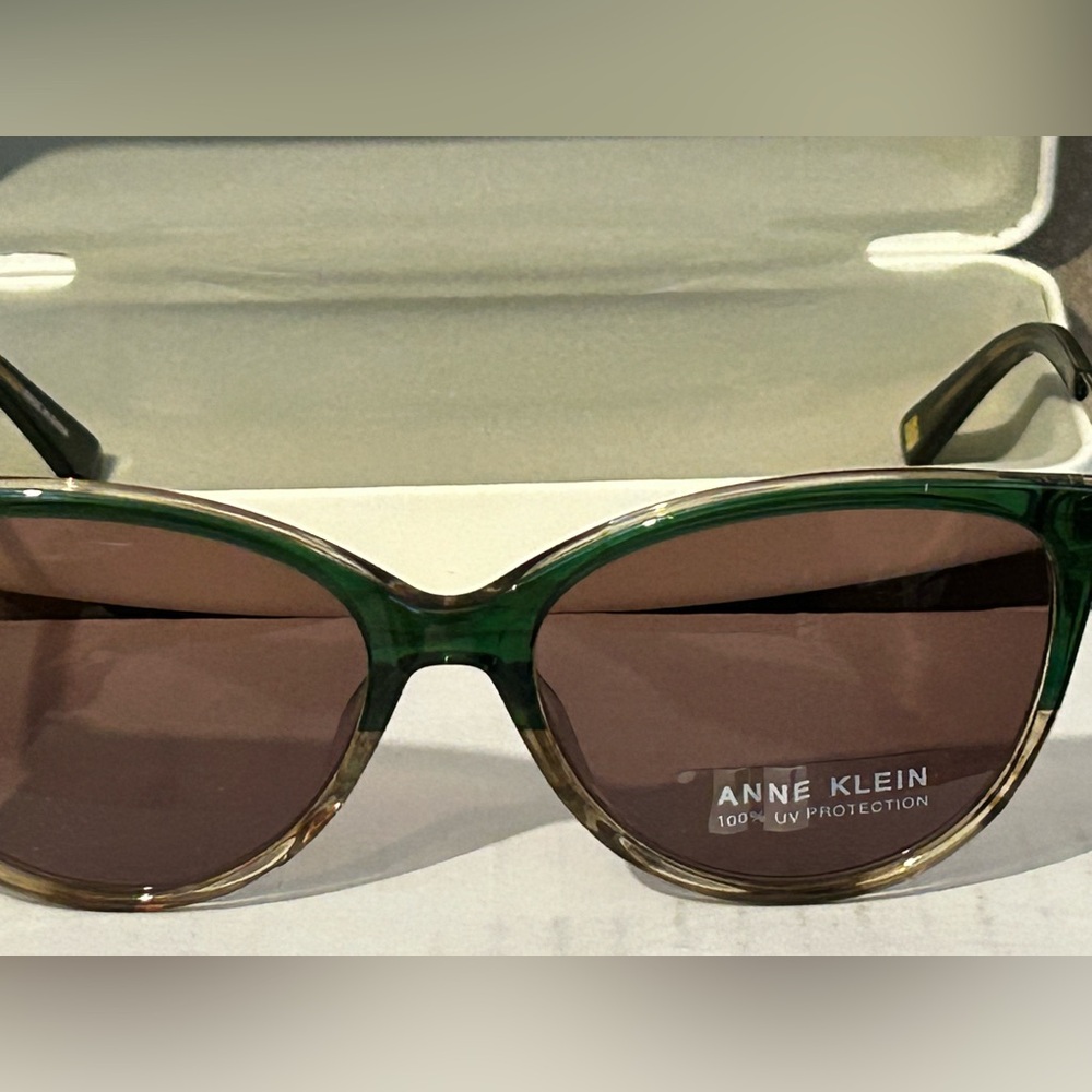 Anne Klein Green and Brown Sunglasses